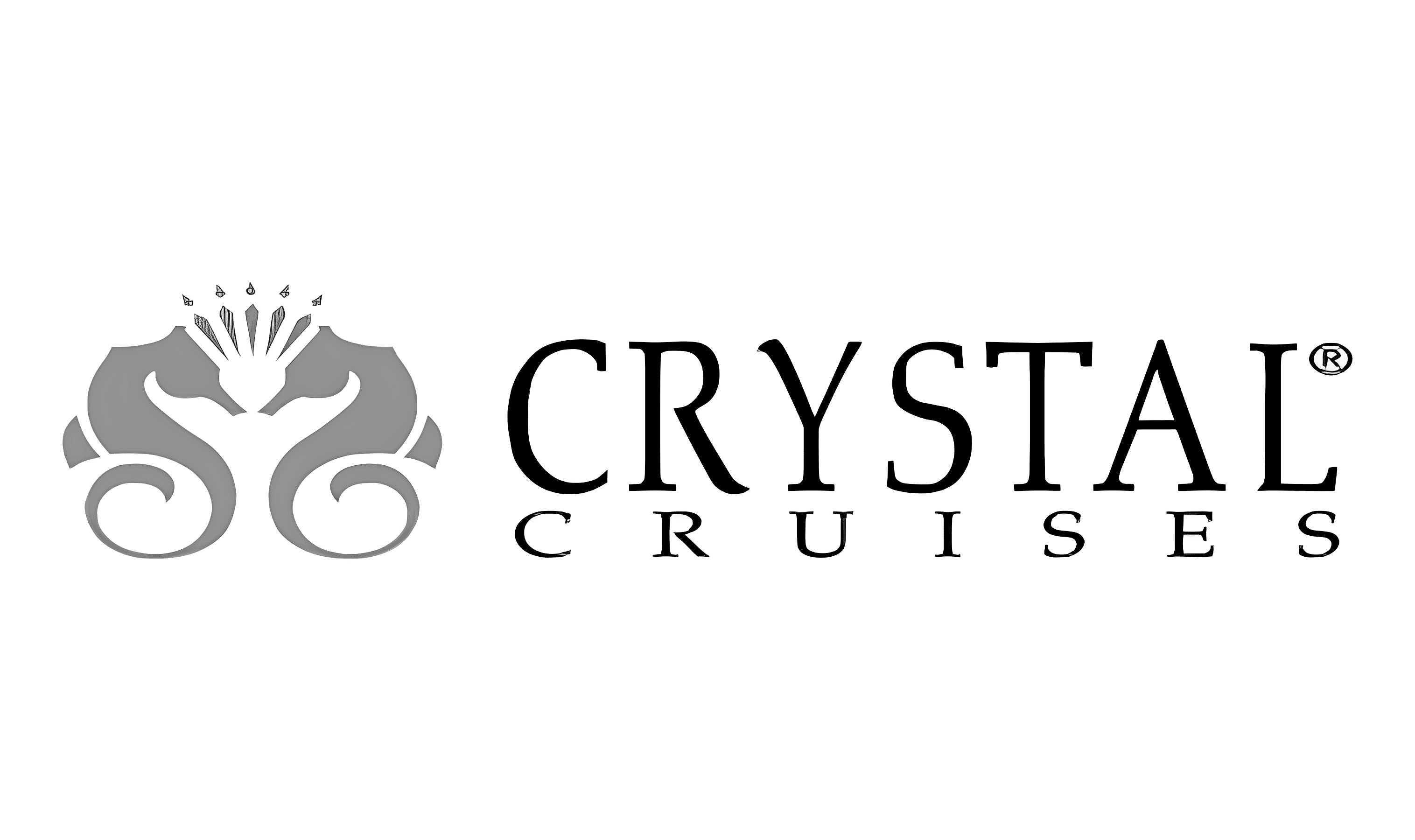 Crystal Cruises logo with twin seahorses